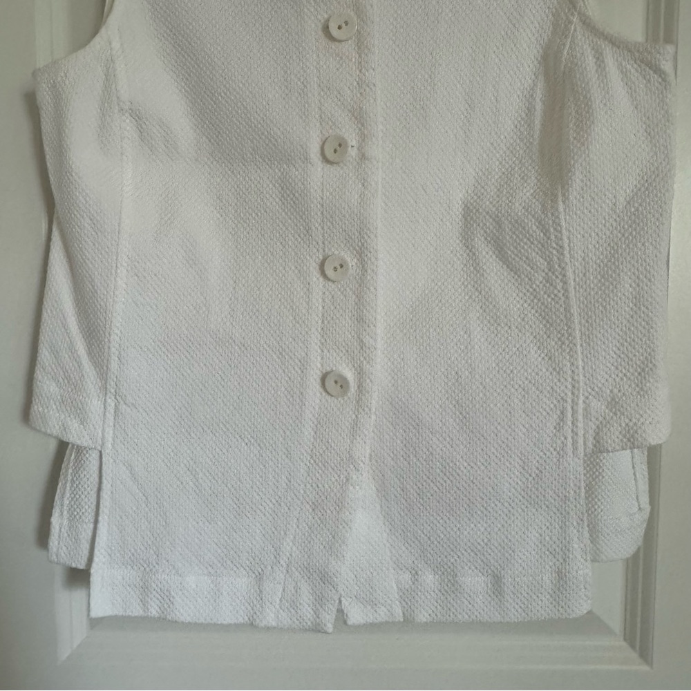 Worth White Sleeveless Button-Down Shirt Vest, 4 - Picture 4 of 16